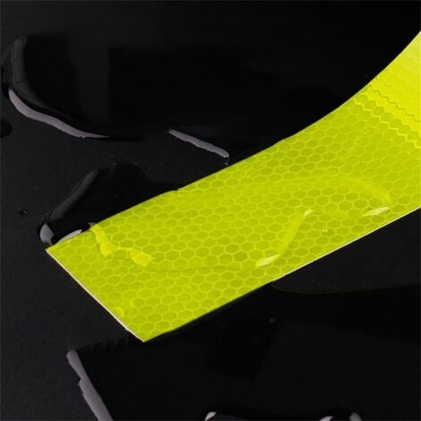 2Pcs Jaune Fluorescent 5cm 3M pour coller et couper - ruban réfléchissant résistant aux intempéries - ruban adhésif d'avertissement, réfléchissant et auto - adhésif - marquage sécurisé