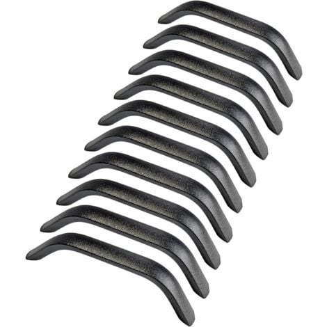 10X Poignées et boutons de tiroir Cuisine Armoire Porte Poignées Placard Tiroir Chambre Meubles Tirer Entraxe 128mm, Procédé de Sablage,Noir