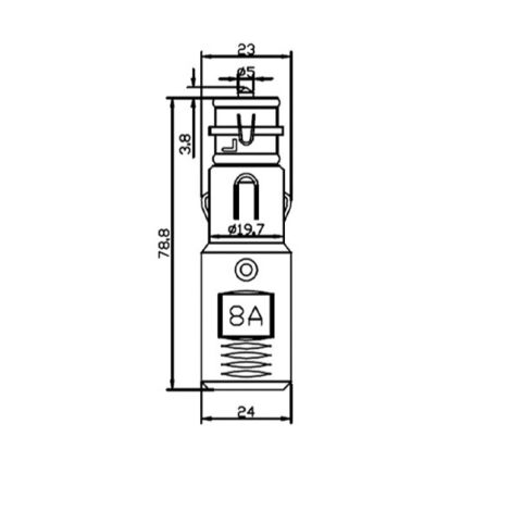 Prise Allume Cigare Male,Adaptateur Male Allume Cigare,Prise Fiche Male Allume Cigare,Fiches pour adaptateurs d'allume-Cigare européens 12V - 2PC