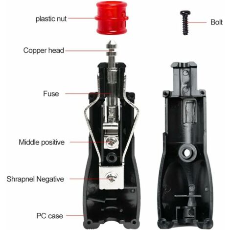 Prise Allume Cigare Male,Adaptateur Male Allume Cigare,Prise Fiche Male Allume Cigare,Fiches pour adaptateurs d'allume-Cigare européens 12V - 2PC