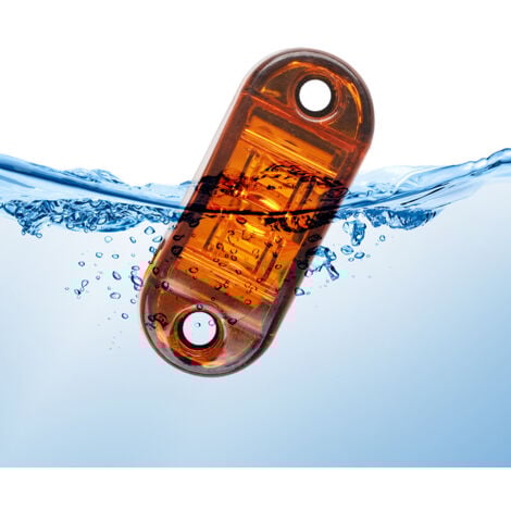 10X 2 LED Feux de Marquage Latéral 12 / 24V Feux De Gabarit LED Remorque Lampe Latérale Avertissement Lumière jaune pour Camion RV Caravan