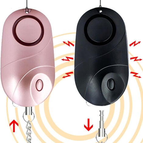 Alarmes de Poche, Sirène d'alarme,Alarme personnelle de sécurité d'urgence de 130 décibels avec lumières LED, avertisseur de prévention de la criminalité pour Les Enfants, Femmes et Personnes âgées (R