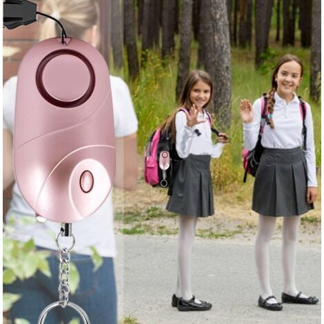 Alarmes de Poche, Sirène d'alarme,Alarme personnelle de sécurité d'urgence de 130 décibels avec lumières LED, avertisseur de prévention de la criminalité pour Les Enfants, Femmes et Personnes âgées (R