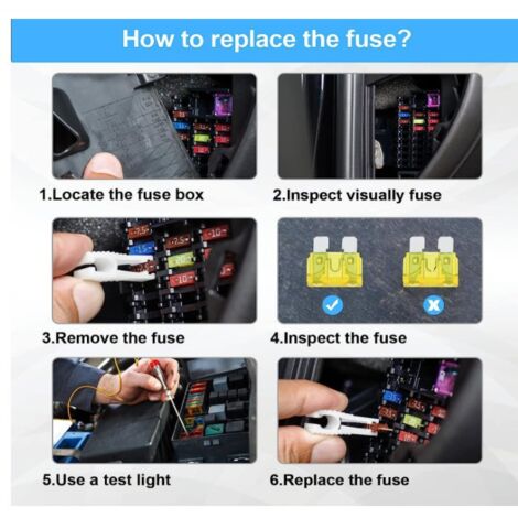 168Pcs Fusible Voiture Set - pour Fusibles Auto/Truck/RV/Camion/Moto (2A 3A 5A 7.5A 10A 15A 20A 25A 30A 35A 40A) -  Mini fusibles de voiture et fusibles de voiture standard