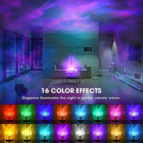 Lumière décorative Ocean Wave Sensory Light avec 16 couleurs, lumière pour chambre/fête/salle de jeux