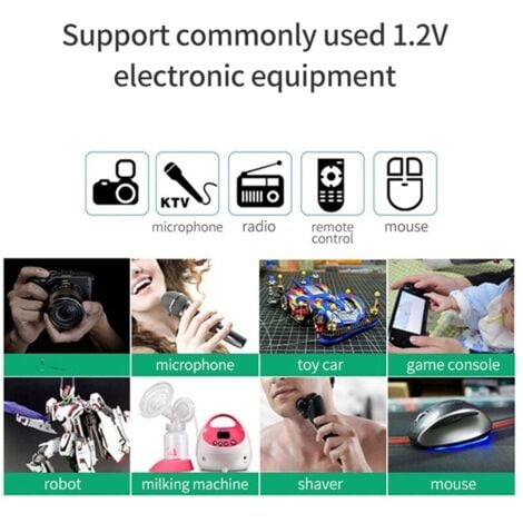 Chargeur de batterie intelligent à 8 emplacements pour piles rechargeables AA Ni-MH/Ni-Cd avec station de charge de batterie LCD pour outils électriques, station de charge de batterie 8