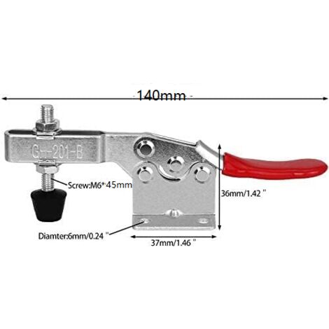Pince à GenouillèRe,4 GH-201-B Sauterelle De Serrage, Serrage à GenouillèRe Capacité De Maintien,Pour Machines, Travail Du Bois, Soudure, Produits Faits à La Main De Ponçage