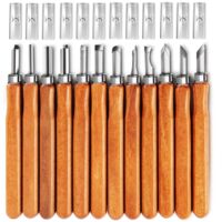 Kit De Sculpture Sur Bois 10 En 1 - Ciseaux à Bois Avec Gants Anti-Coupures Pour Débutants
