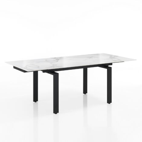 Mesa extensible de cerámica blanca cm. Al.76 x P.90 x L.140/200 (1/5)