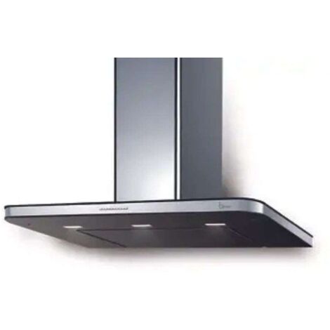 CAMPANA STIVIA PARETE - cm. 90 - Acero inoxidable, negro - 800 m3/h