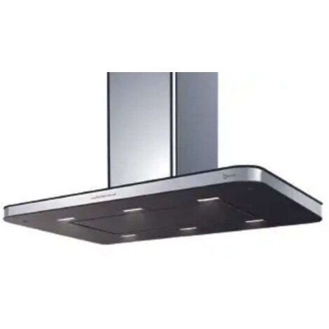 CAMPANA STIVIA ISOLA cm. 90X60 - Acero inoxidable, Negro - 800 m³/h