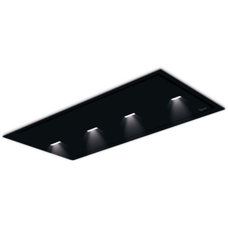 CAMPANA GEA FLAT cm. 90X60 - Negra spot light - 800 m3/h (1/3)