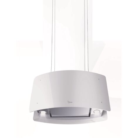 CAMPANA IDEAL cm. 70x35 -Acero inoxidable, cristal blanco - 800 m3/h