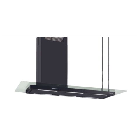 CAMPANA ELEA ISOLA STYLE CON CRISTAL cm.146 Izquierda - Negro - 800 m3/h
