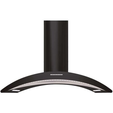 CAMPANA ARCADIA ISOLA cm. 90X60 - Negra, Cristal - 800 m³/h