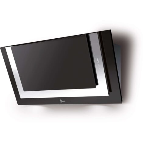 CAMPANA DIVINA cm. 90 - Acero inoxidable, Negro - 800 m3/h