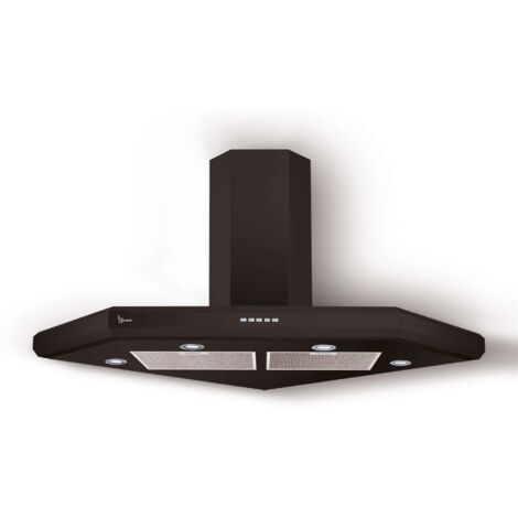 CAMPANA GIOVIA ANGOLO cm. 100x100 - Negra - 800 m³/h