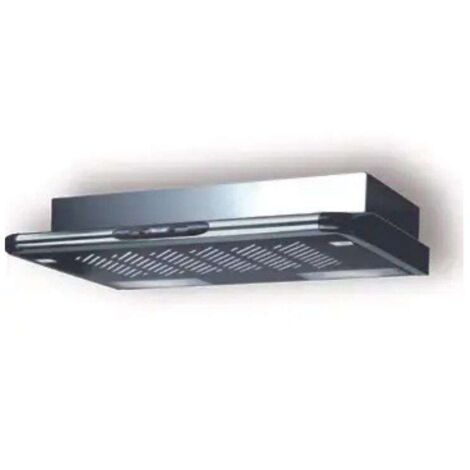 CAMPANA SWING cm. 60 - Acero inoxidable, Negro - 270 m3/h - Filtro de carbón incluido