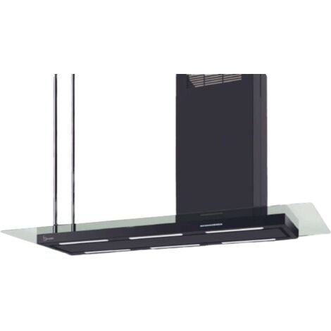 CAMPANA ELEA ISOLA STYLE CON CRISTAL cm.146 Derecha - Negra - 800 m3/h