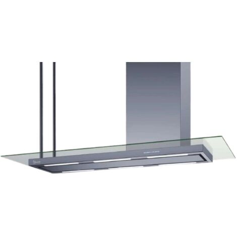 CAMPANA ELEA ISOLA STYLE CON CRISTAL cm 146 Derecha - Acero inoxidable - 800 m3/h