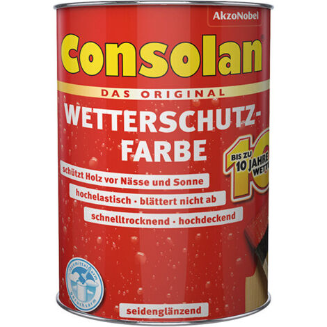 Peinture de protection contre les intempéries Consolan 2,5 l rouge