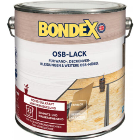 Bondex – Peinture OSB satinée 2,5L – Pour bois extérieur – Résistance aux intempéries – Application facile au pinceau ou au rouleau (1/3)