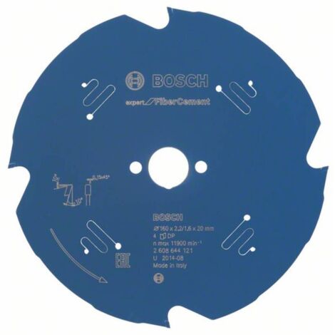 Lame de scie circulaire.Expert FC 160x2,2x20mm Z4 TF Bosch