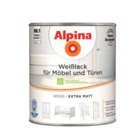 Laque blanche Alpina pour meubles et portes 2 L extra mate