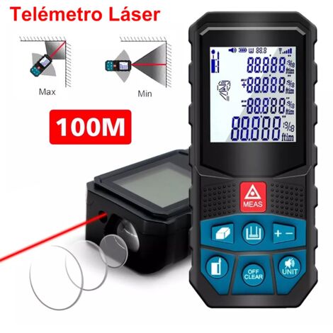 Distanziometro Laser Huepar 120M - Con Sensore Angolo Elettronico, Precisione ±2mm, Impermeabile IP54, Ricaricabile