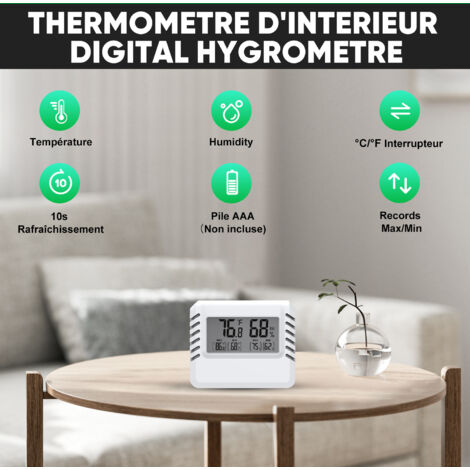 Termometro E Igrometro Digitale Per Interni - Misuratore Di Umidità E Temperatura Con Display LCD - Foto 3