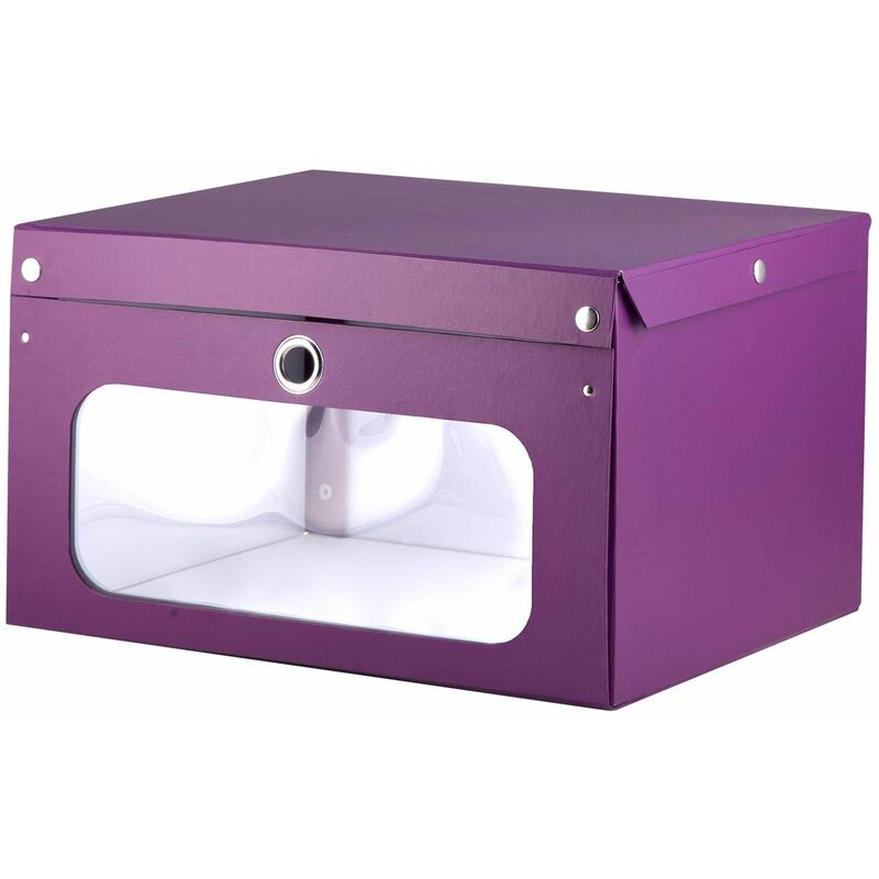 Set de 2 Caja ventana Office 52x40x20 Color: Morado