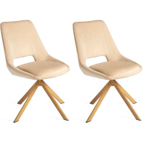 Pack 2 Sillas Comedor Calpe Giratoria Beige (1/5)