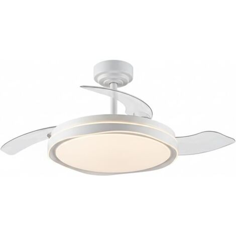 Ventilador de Techo con Luz AERO PRO LED   Aspas Retráctiles  Ø 50 cm  Blanco