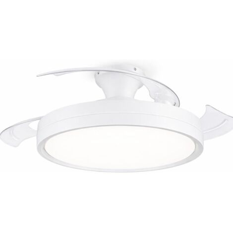 Ventilador de Techo con Luz Led POWER AIR  Aspas Retráctiles  Ø 50cm  Blanco