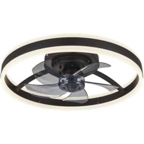 Ventilador Plafón de Techo con Luz Led MAX AIR Ø 50 cm Negro