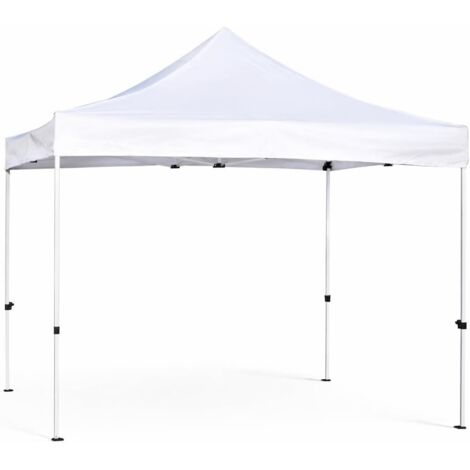 Gazebo Plegable 3x3 Metros Pro, Cenador, Pergola, Carpas para Exteriores jardín, terrazas, Camping y Playa Patas Blancas Blanca
