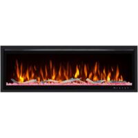 Chimenea Eléctrica Nero Pro Lumina 42 Pulgadas 106x43,5x15 cm Negro