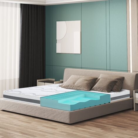 Matratze 85 x 190 mit mittlerer Festigkeit Höhe 16 cm Orthopädische und selbstmodellierende Eigenschaften Hypoallergener und atmungsaktiver Stoff