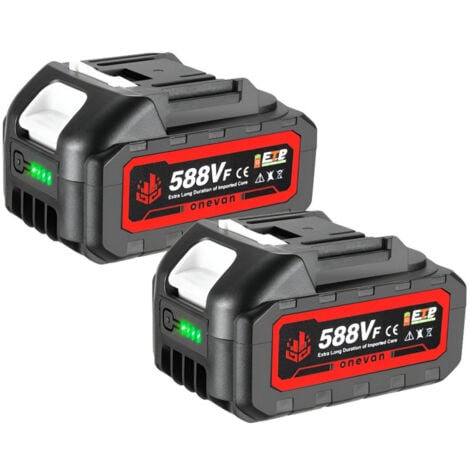 Pack de 2 baterías de 18V Li-Ion 588vf para herramienta inalámbrica