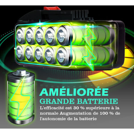 Batería de repuesto para herramienta eléctrica inalámbrica de 18 V, batería de litio 388vf con indicador LED y cargador, paquete de 2