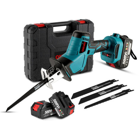ONEVAN Sierra de sable 600W,18V Sierra Sable Bateria - En caja con dos pilas