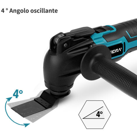 Utensile Multifunzione Oscillante Blayram Senza Spazzole - Per Batterie Makita 18V, 6 Velocità, 23 Accessori - Foto 8