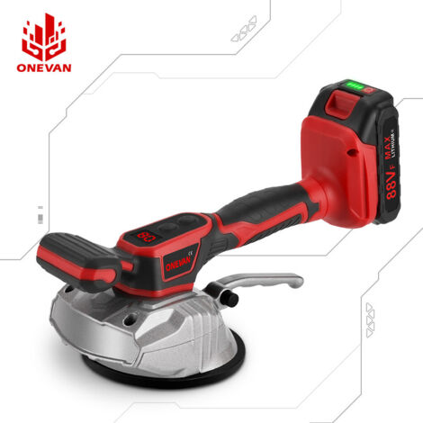 Vibratore Per Piastrelle Con Ventose 19cm - 12 Velocit&agrave; Regolabili, Batteria Ricaricabile, Aspira 180kg