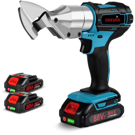 Per bicicletta elettrica con metallo e batteria 588 NM, fissata per tagliare lamiera, lega di alluminio, plastica, pelle - Con 2 batterie e 1 carica batteria