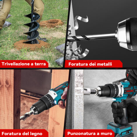 TEENO Avvitatore A Impulsi 20V Senza Spazzole, 600 N.m - Completamente Kit Con 2 Batterie Da 4.0Ah, Caricabatterie Rapido E 4 Bussoli