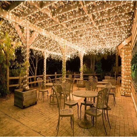 100M 600 LED Guirlande Lumineuse Carnaval Mariage Extérieur Jardin Intérieur Éclairage- RWMobilier d'intérieur Décoration Décoration de Noël Guirlandes lumineuses（Blanc chaud）