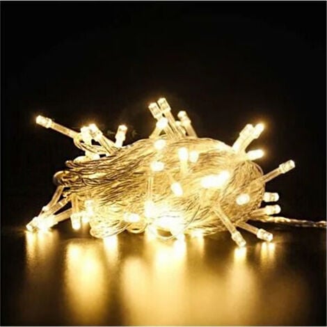 100M 600 LED Guirlande Lumineuse Carnaval Mariage Extérieur Jardin Intérieur Éclairage- RWMobilier d'intérieur Décoration Décoration de Noël Guirlandes lumineuses（Blanc chaud）