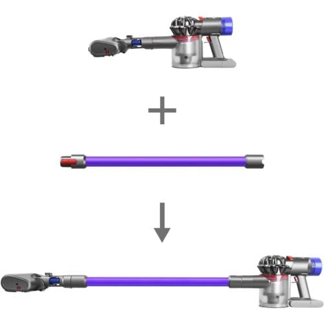 Tube d'extension de Rechange pour Dyson v11 V15 V10 V7 V8 Aspirateur Sans Fil, Tube Rallonge en Aluminium Baguette Extensible，Accessoire pour aspirateur (Violet.)