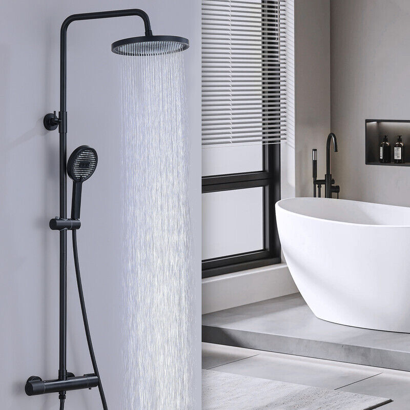 Colonne douche BLAUTHERM Haut de Gamme couleur Noir Mat Ronde Ramon Colonne douche BLAUTHERM Haut de Gamme couleur Noir Mat Ronde Ramon