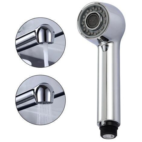 Douchette de Robinet Chromé Douche d'Evier avec 2 Types de Jet Tête de Douche pour Robinet Mitigeur Cuisine